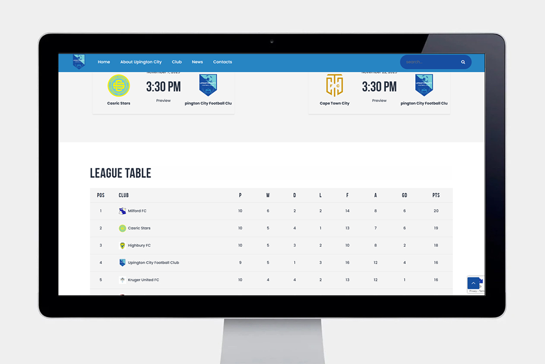 Upington City FC Website